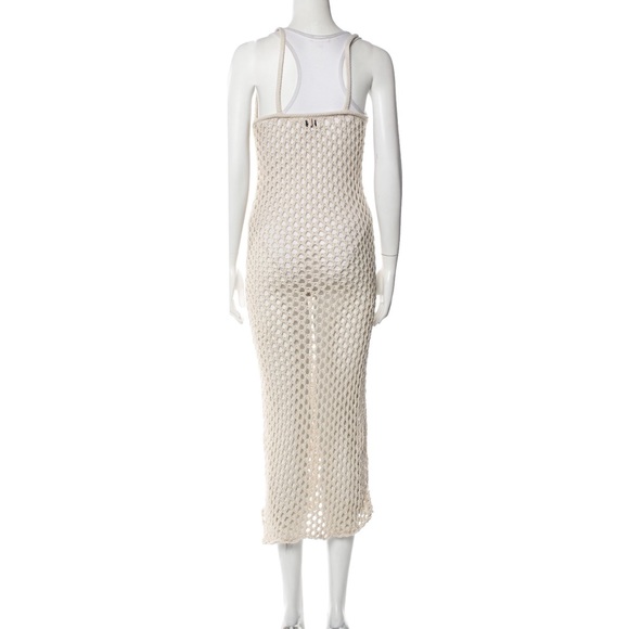 Misa Los Angeles Ursula Tank Crochet Midi Slip Dress Natural / Ivory Medium M - Picture 7 of 9